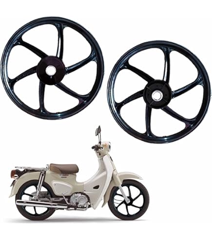 Amazon.co.jp: スーパーカブ用 ホイール 前後セット シルバー バイク用